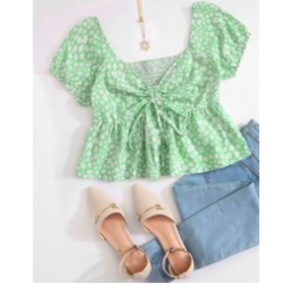Shein Green Blouse Size 0X